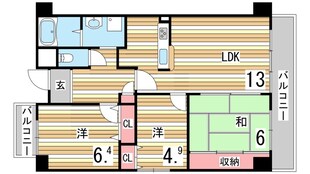 シャムロックIIコートの物件間取画像